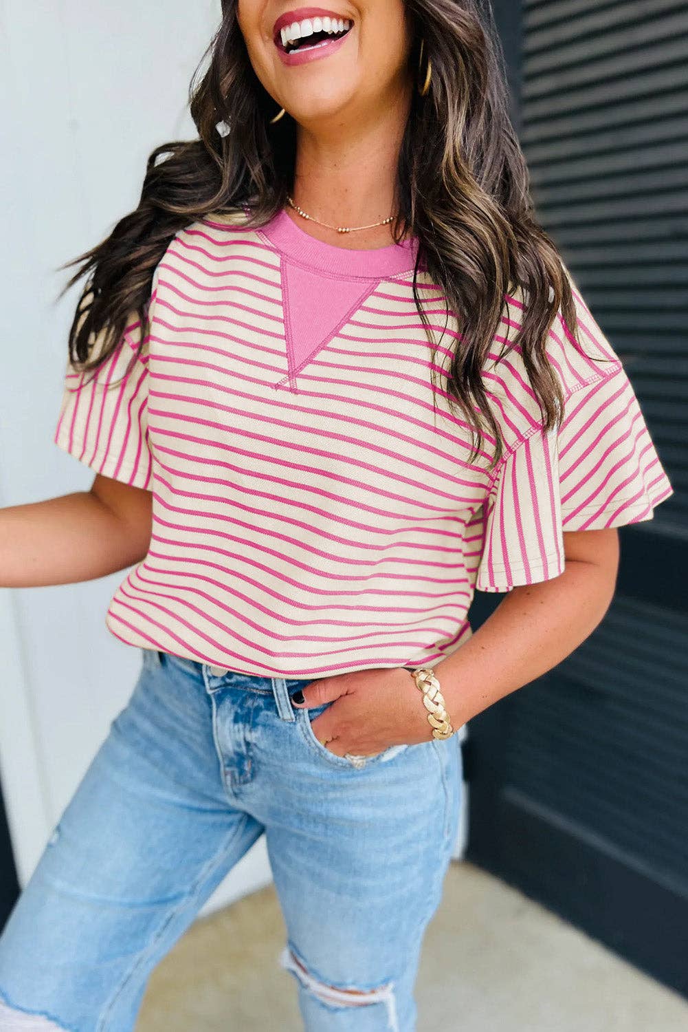 Ruffle Short Sleeve Top