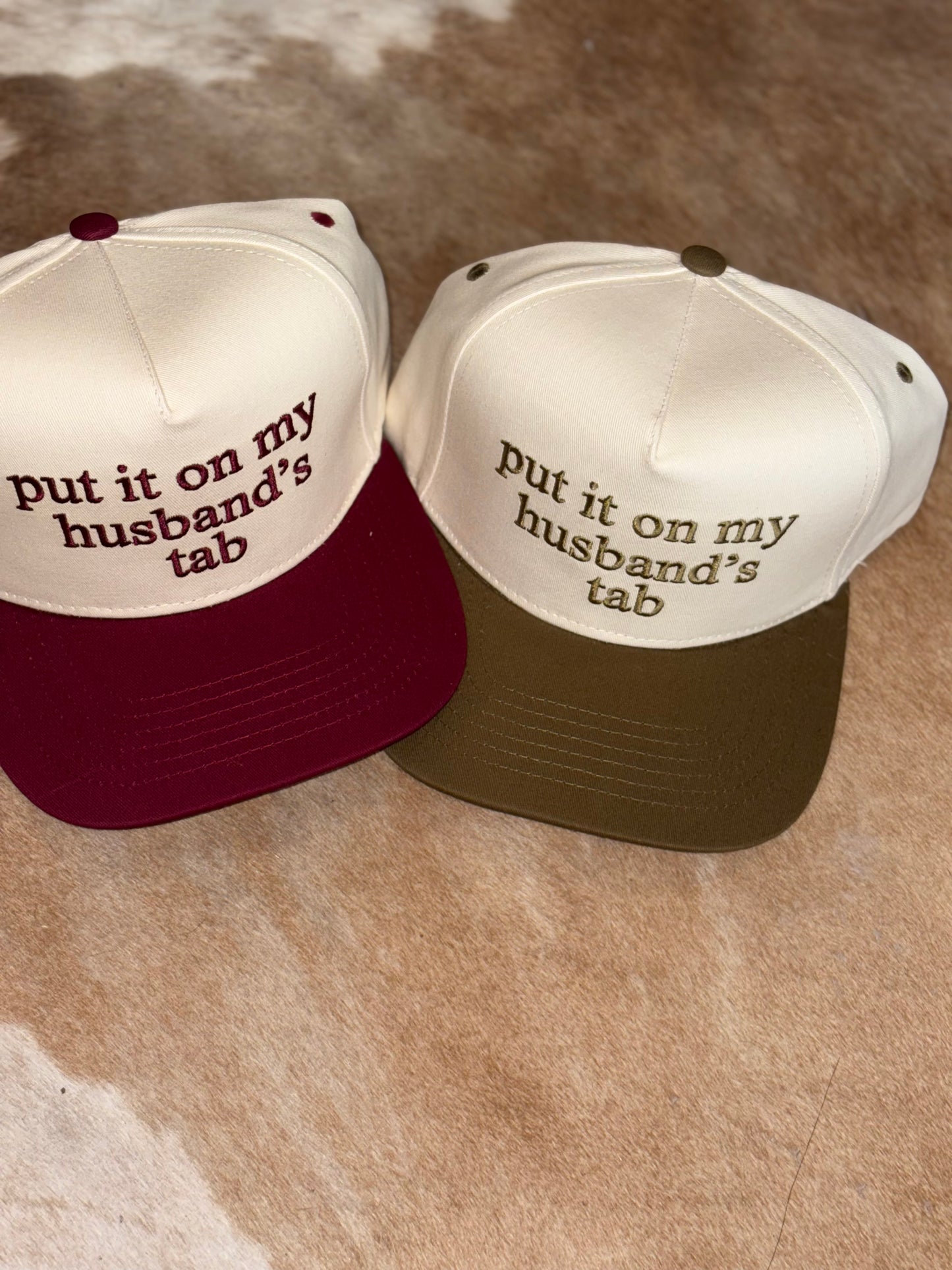 Put it on my husbands tab