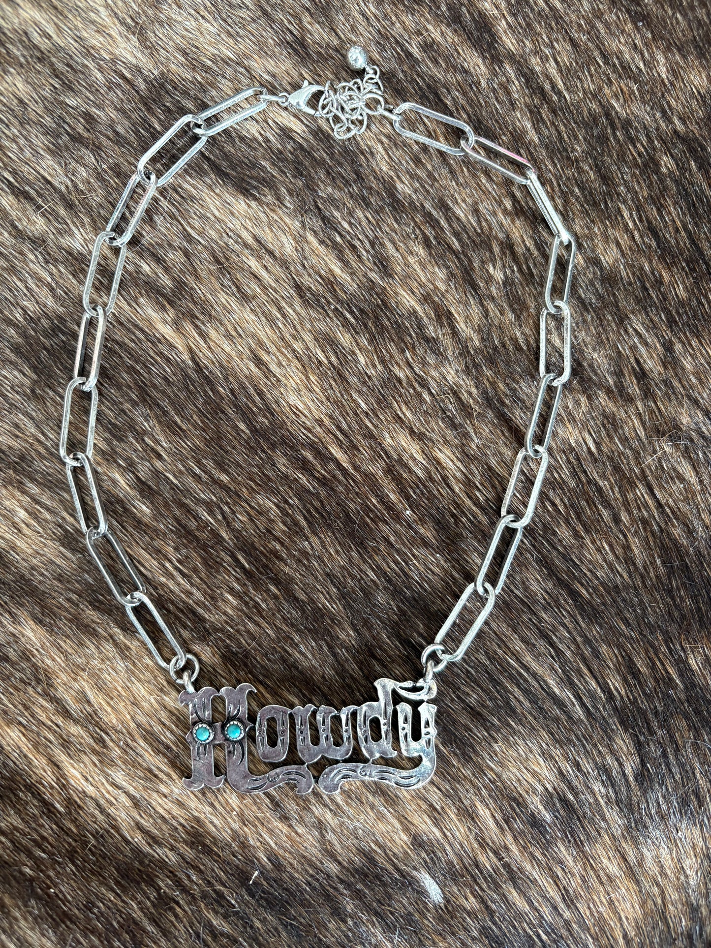 Howdy bar necklace