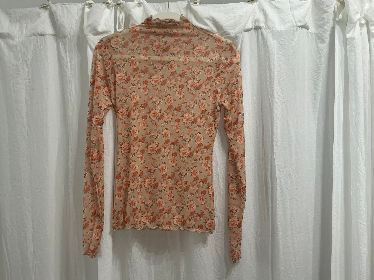 Floral mesh top