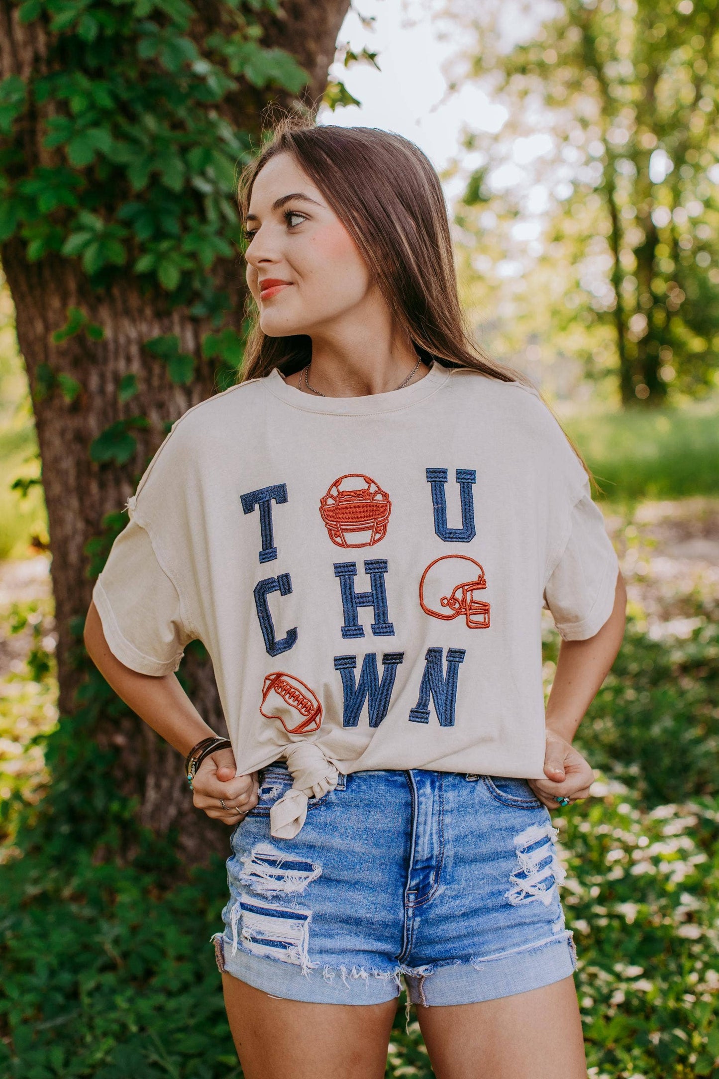 Touch Down embroidery