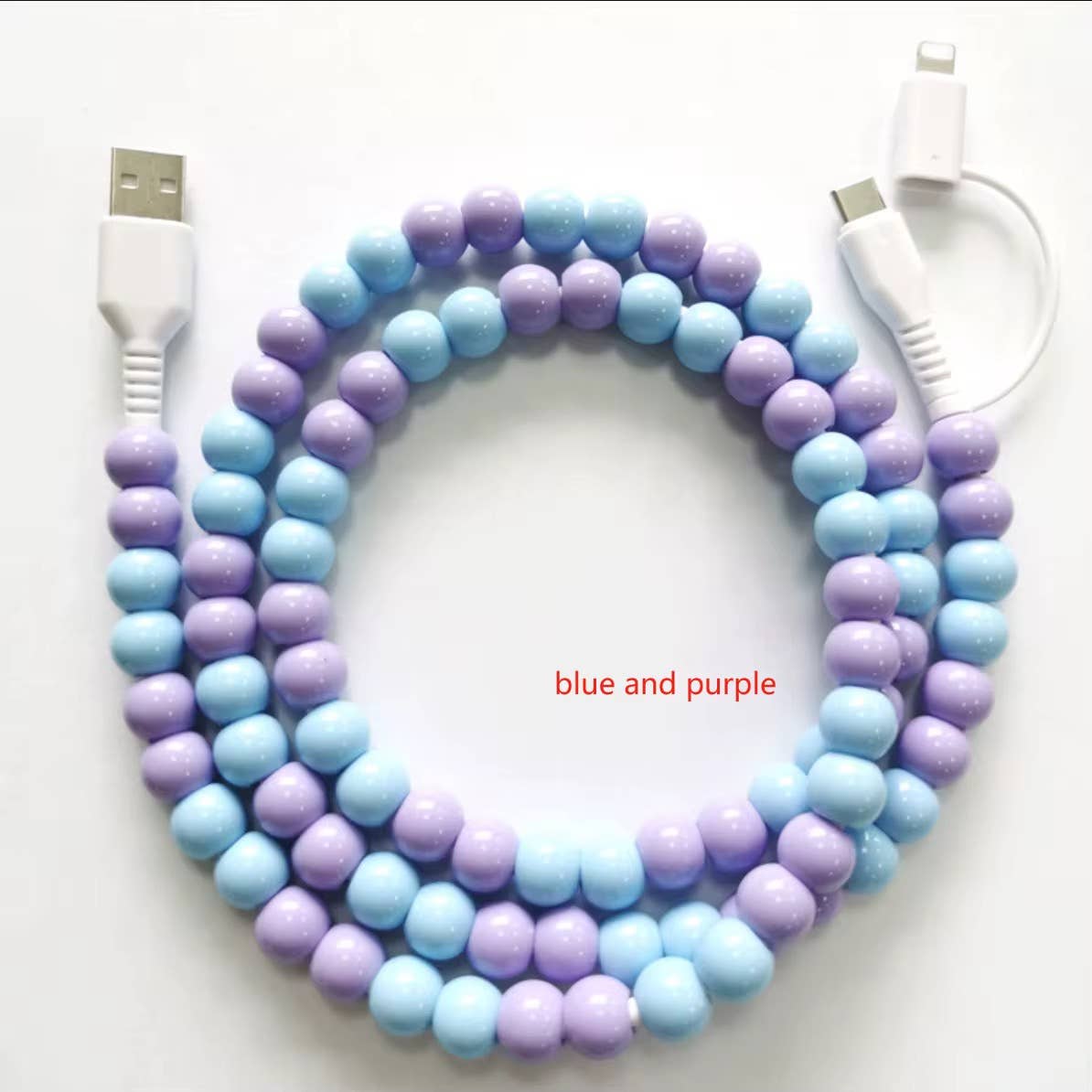 Beaded Type C/Apple Charger - 3.5ft