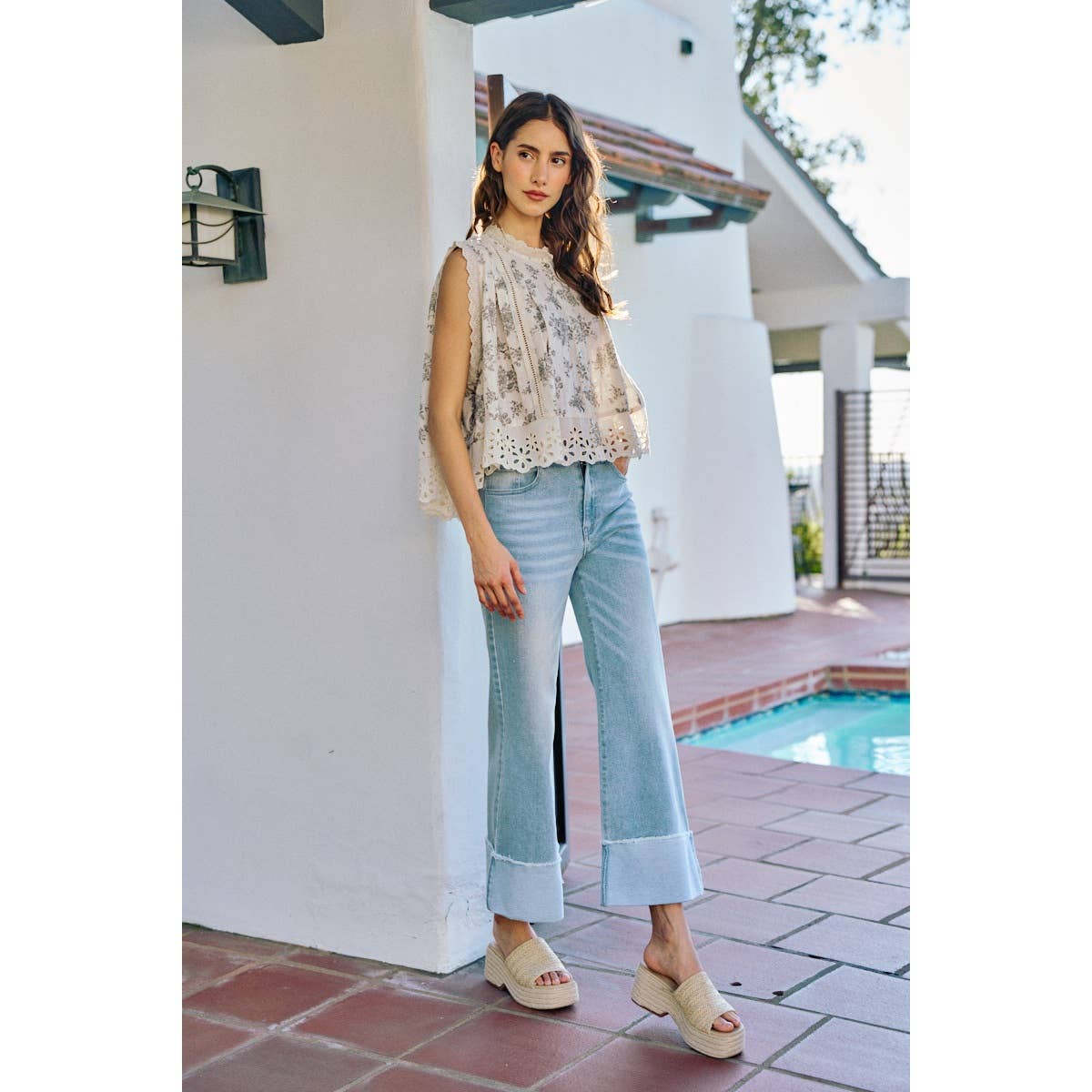 VINTAGE FLORAL BUTTON BLOUSE