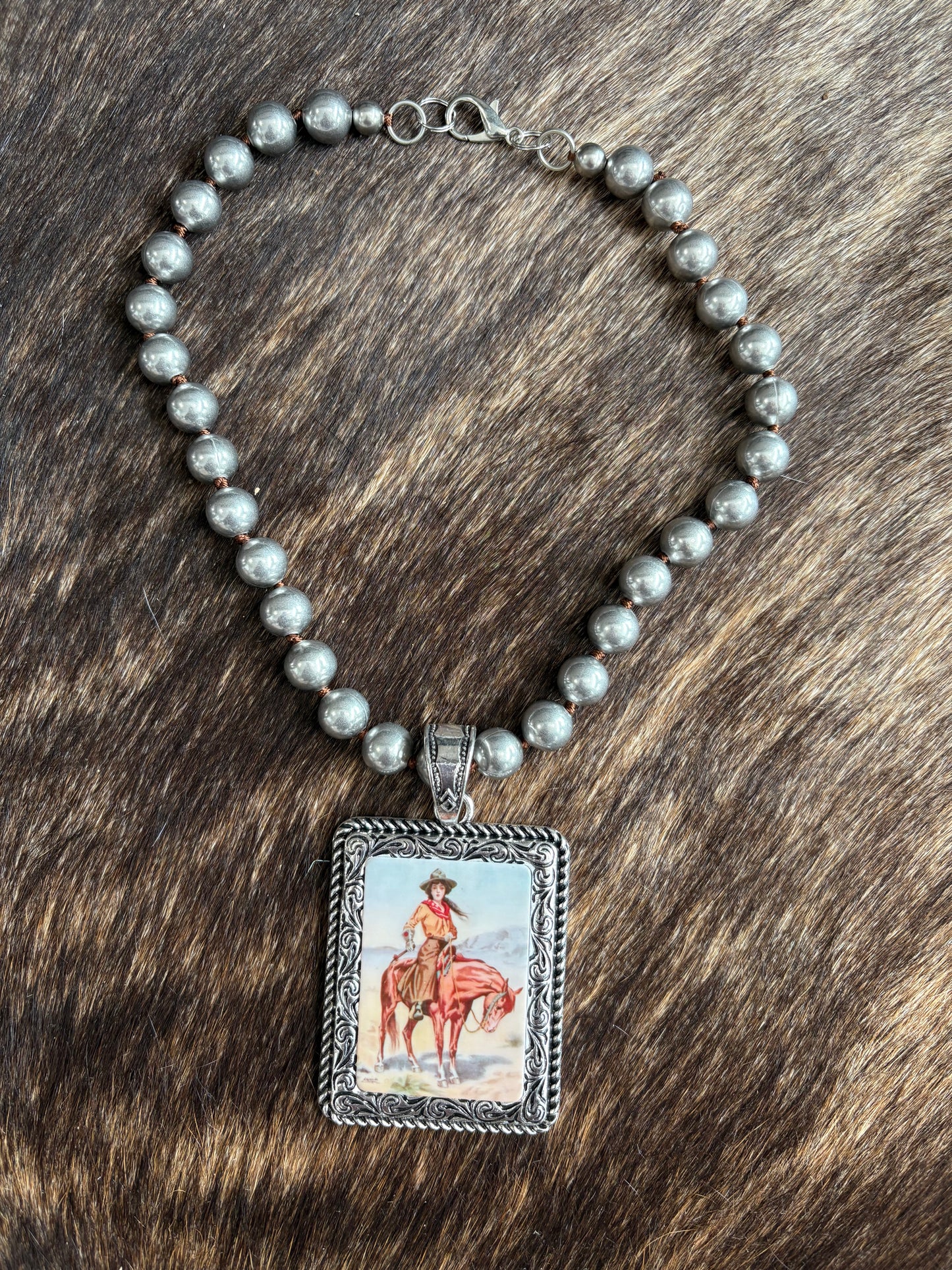 Cowgirl pendant