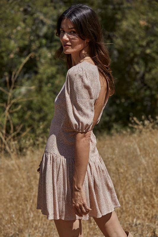 Western Aesthetic Rayon Crepe Ruffle Dress