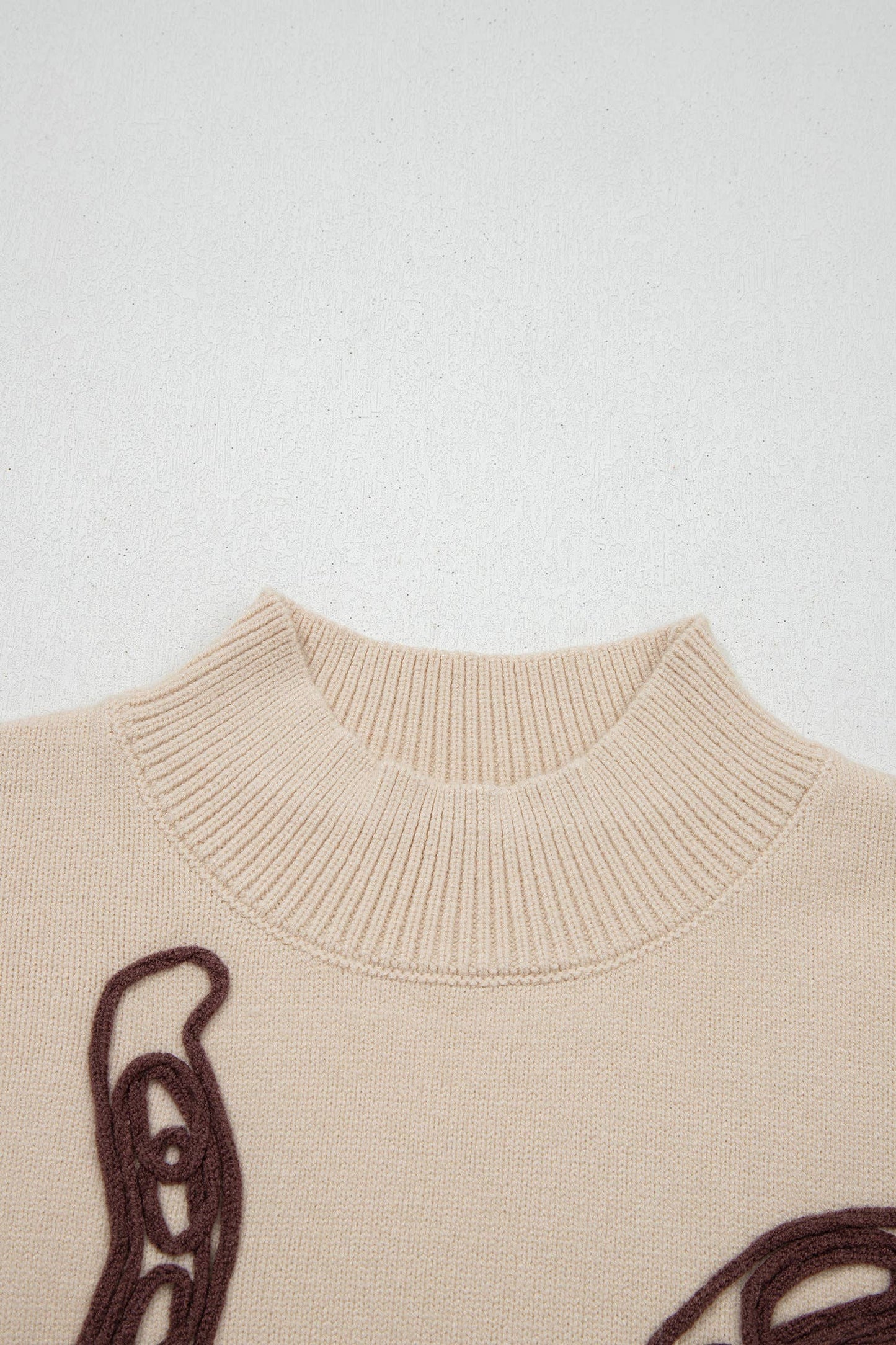 Cowgirl Horseshoe Mock Neck Knit Top