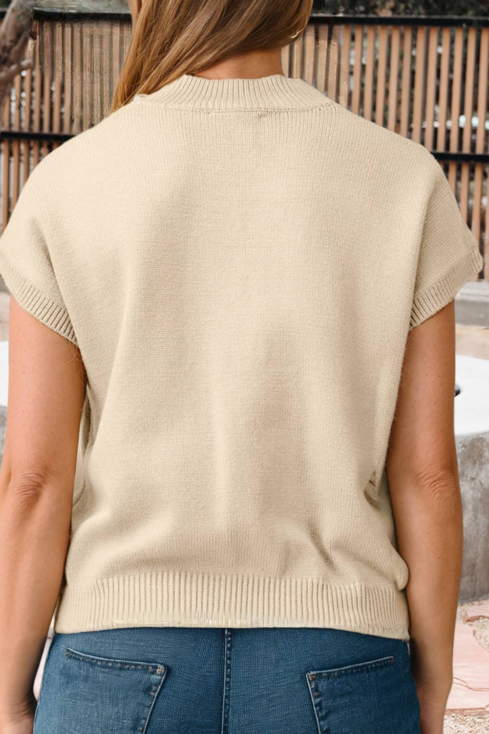 Cowgirl Horseshoe Mock Neck Knit Top