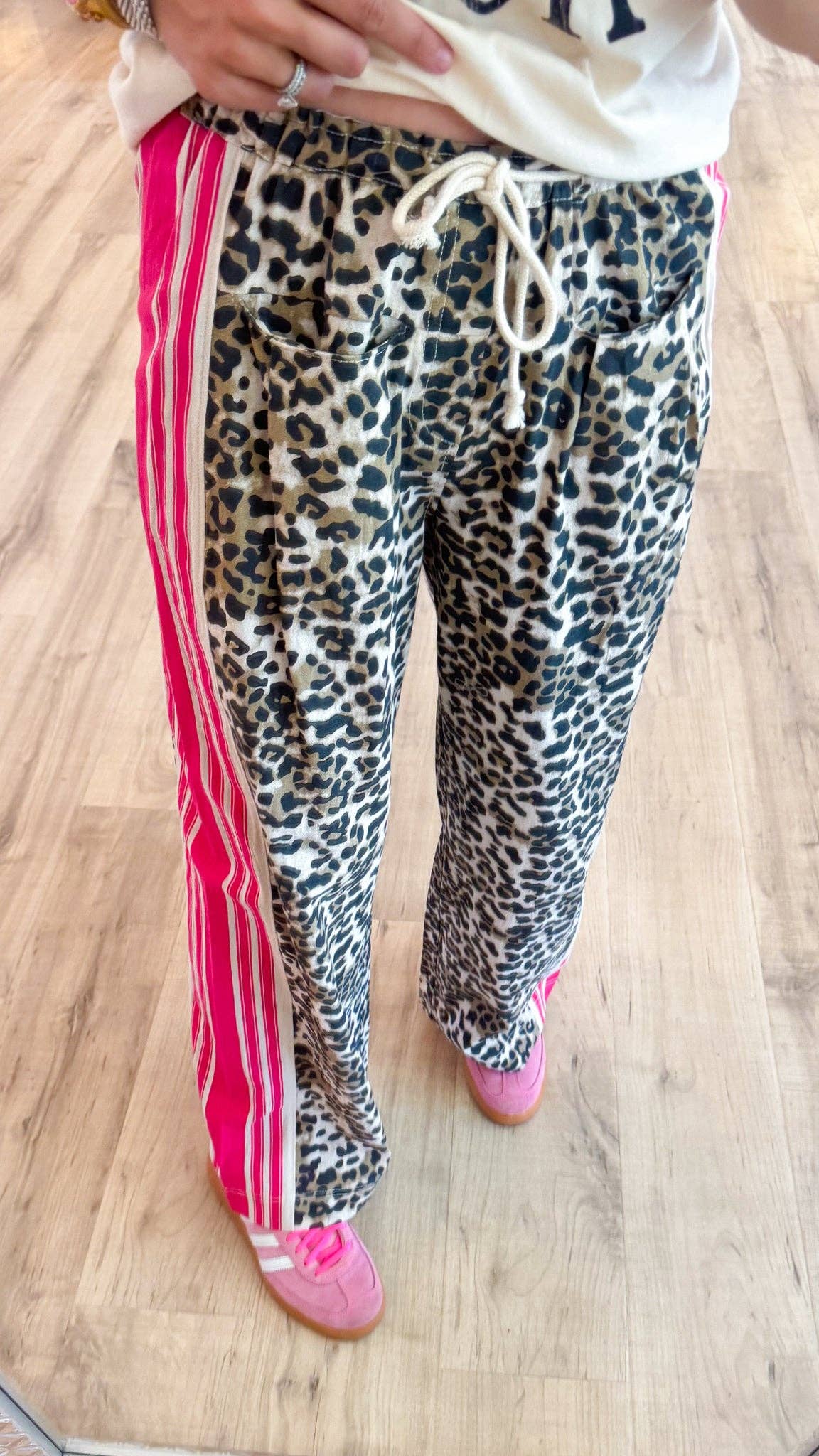 Wild Vintage Leopard Print Patchwork Pants