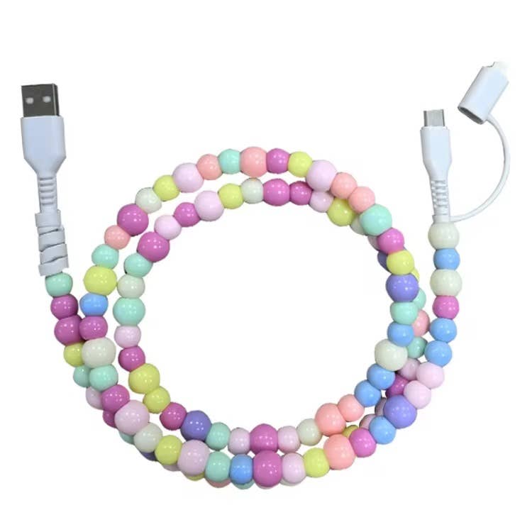 Beaded Type C/Apple Charger - 3.5ft