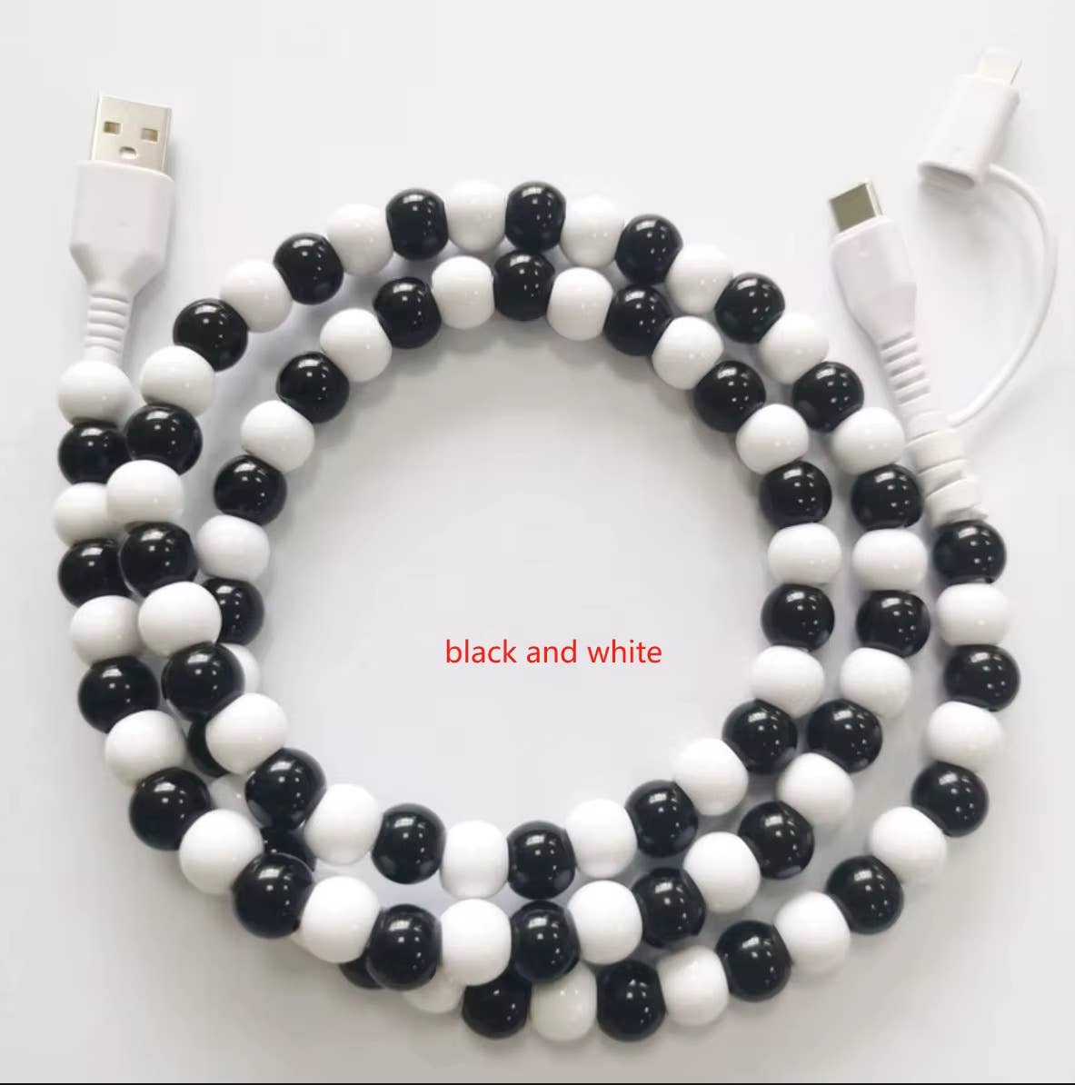 Beaded Type C/Apple Charger - 3.5ft