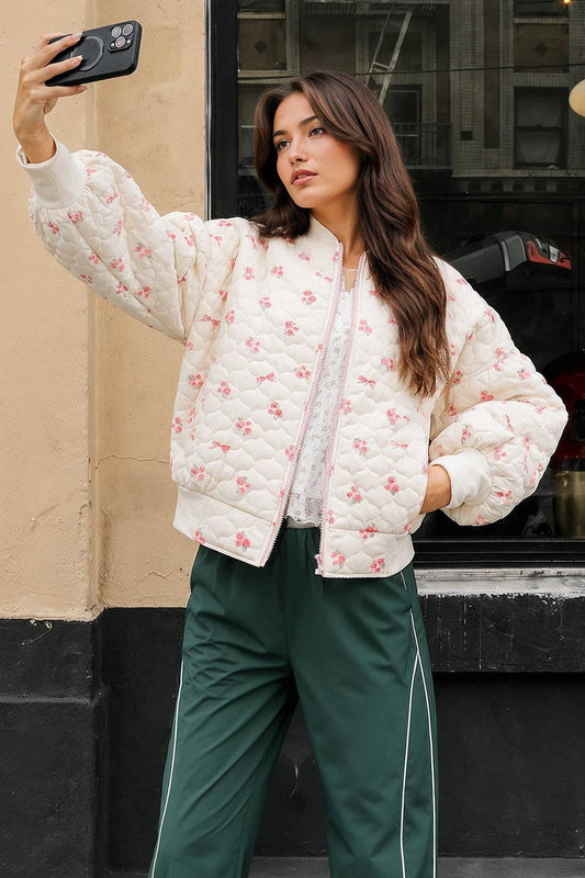 Quilted Oversized Casual Jacket