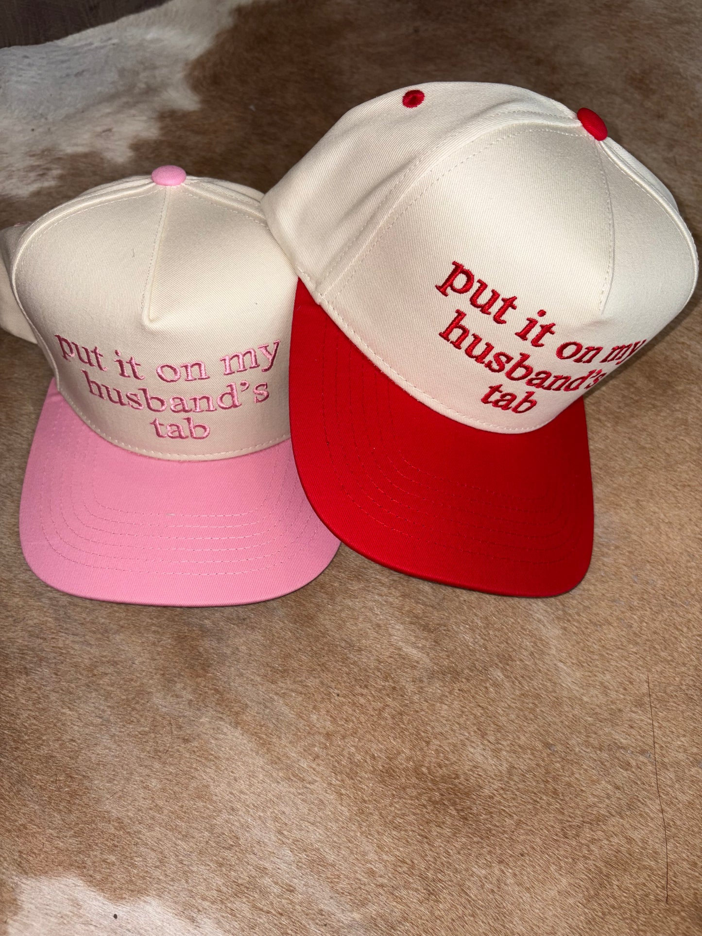 Put it on my husbands tab