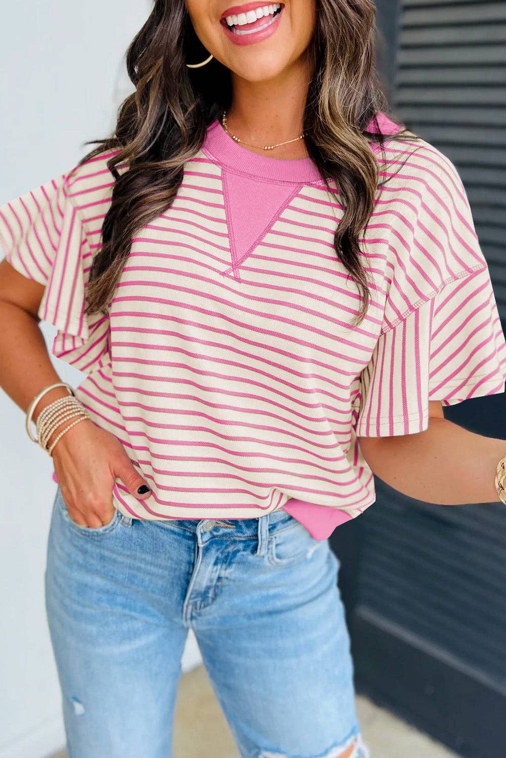 Ruffle Short Sleeve Top