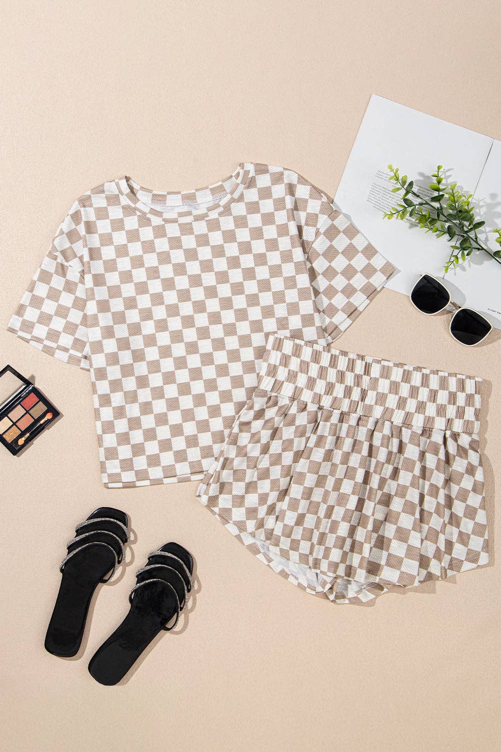 Checker T-Shirt and Skort Set