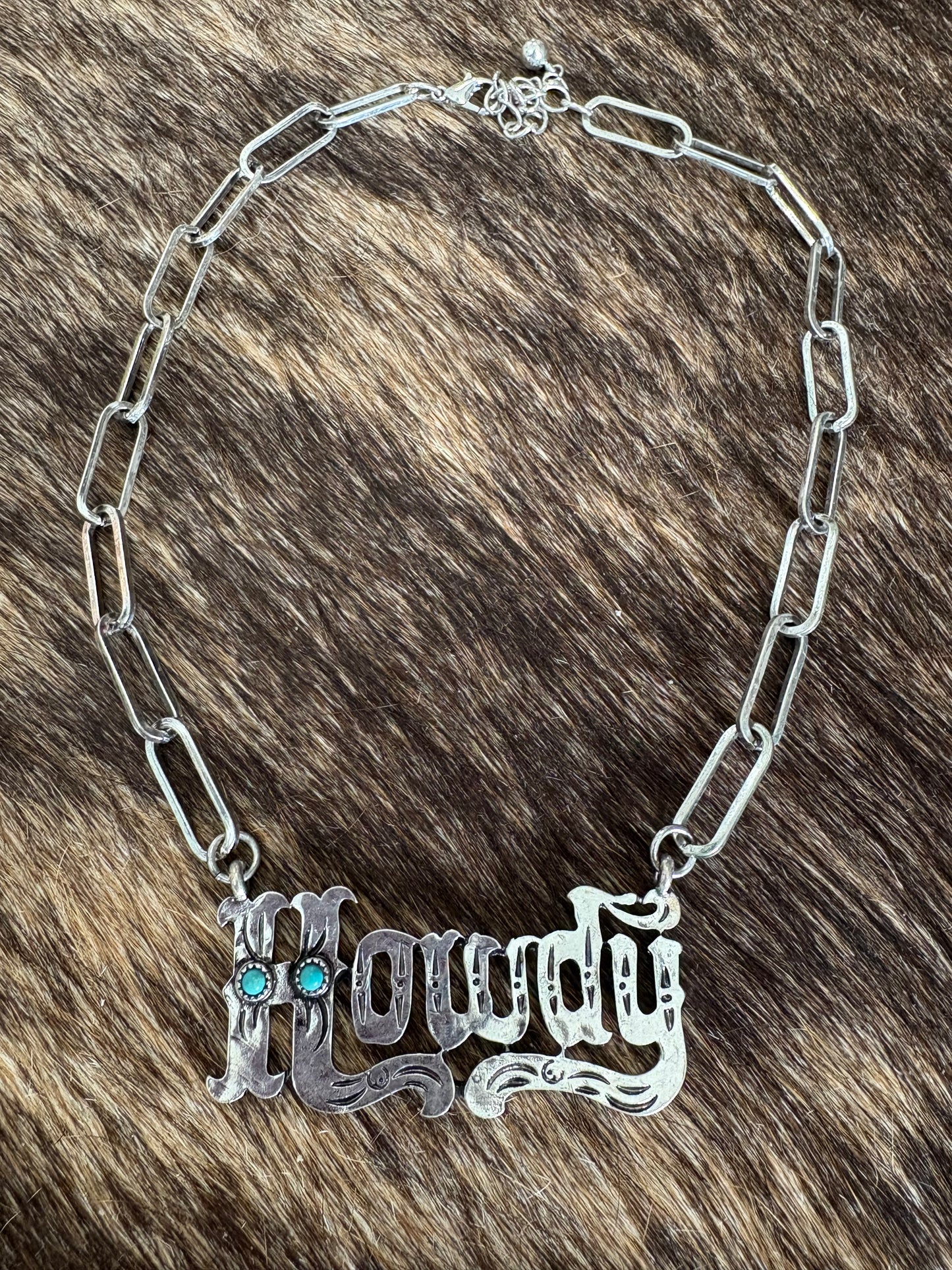 Howdy bar necklace