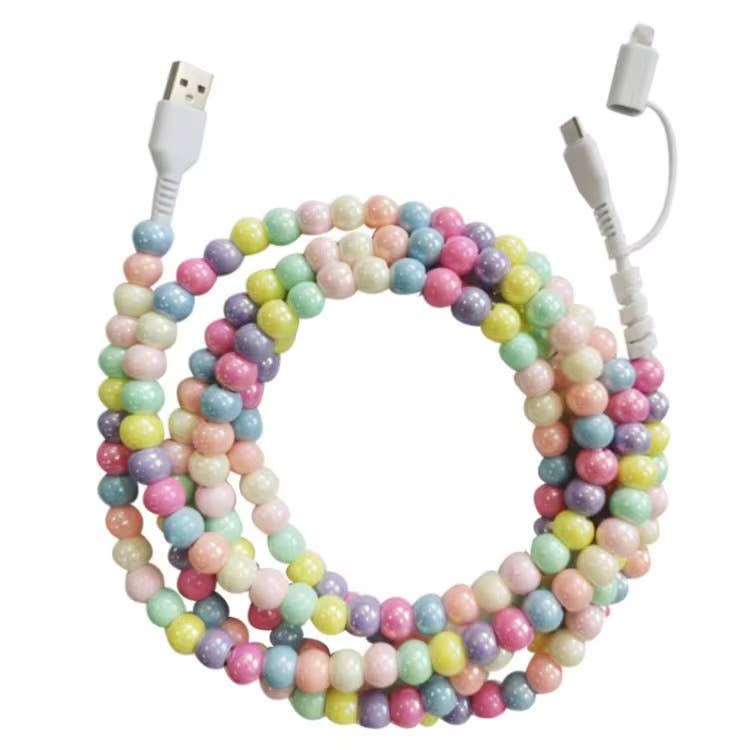 Beaded Type C/Apple Charger - 3.5ft