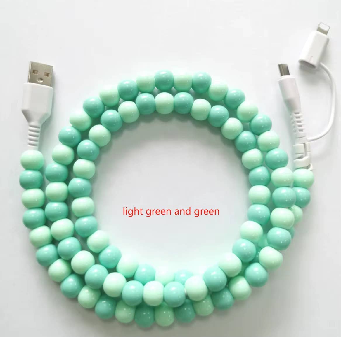 Beaded Type C/Apple Charger - 3.5ft