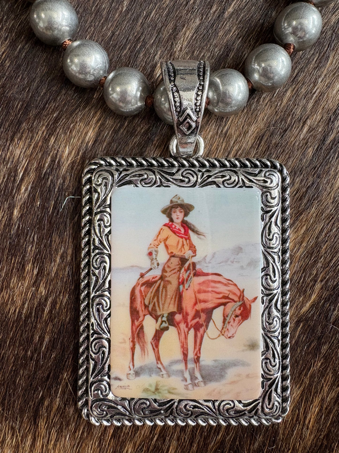 Cowgirl pendant