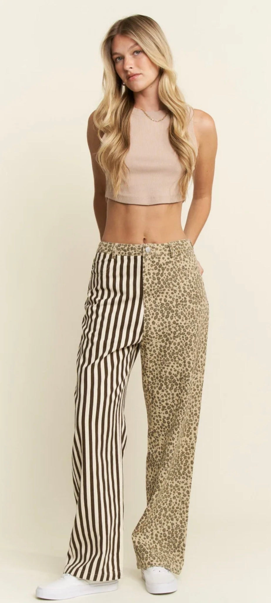 Wild Side Leopard & Stripe Flares