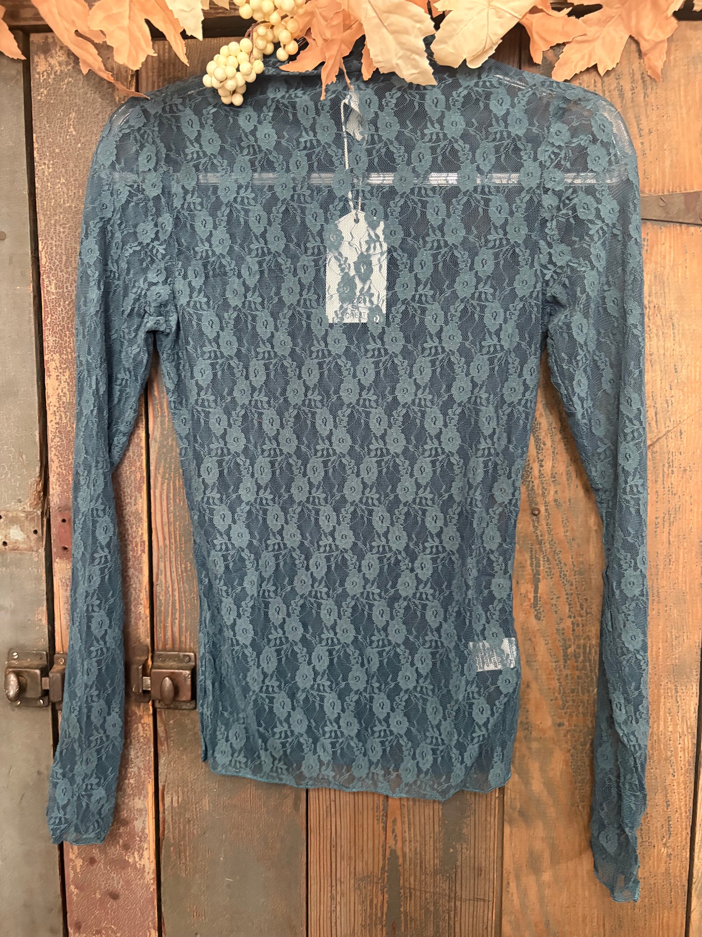 Navy Sheer Longsleeve