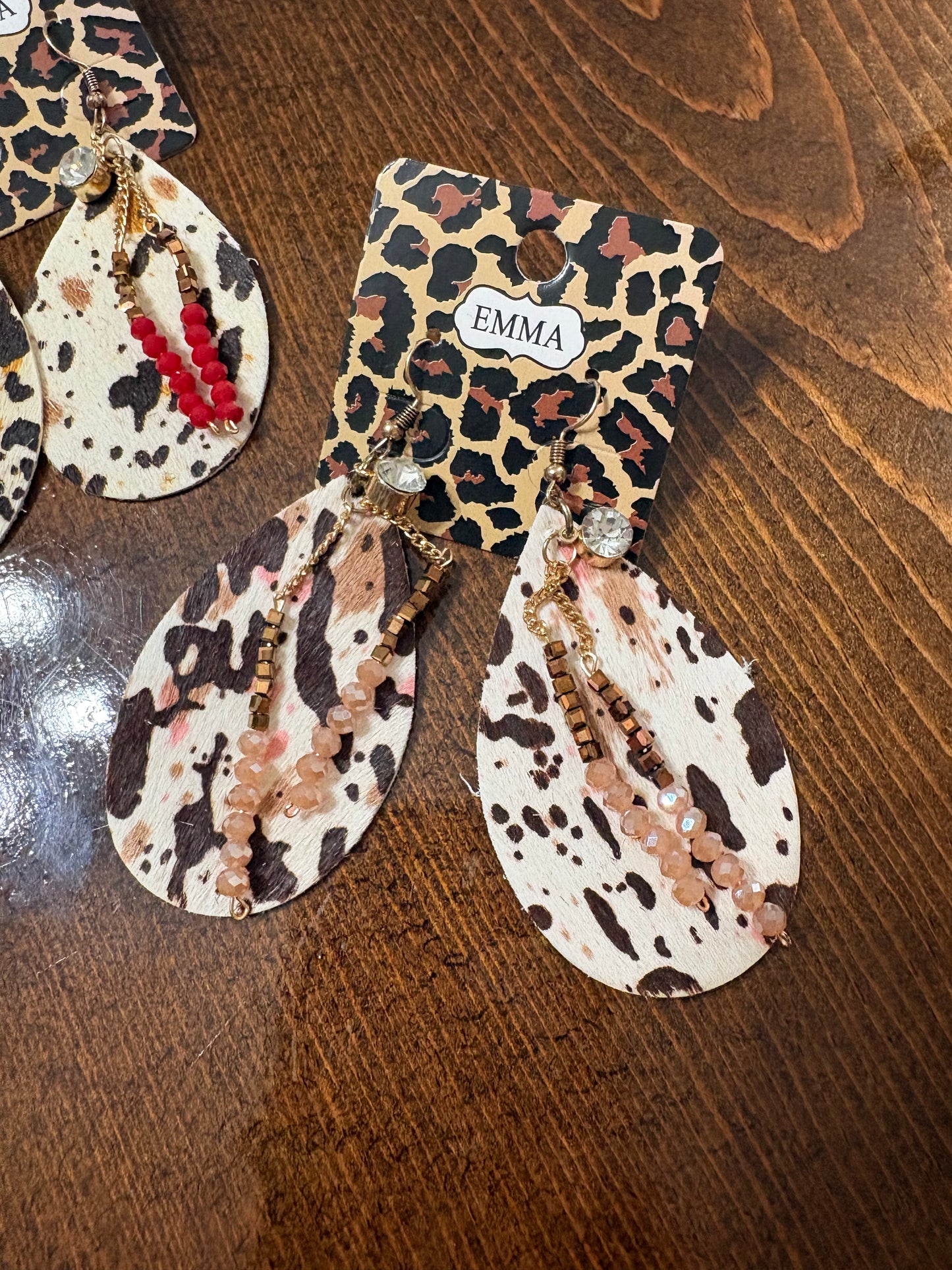 Faux Hide Dangles