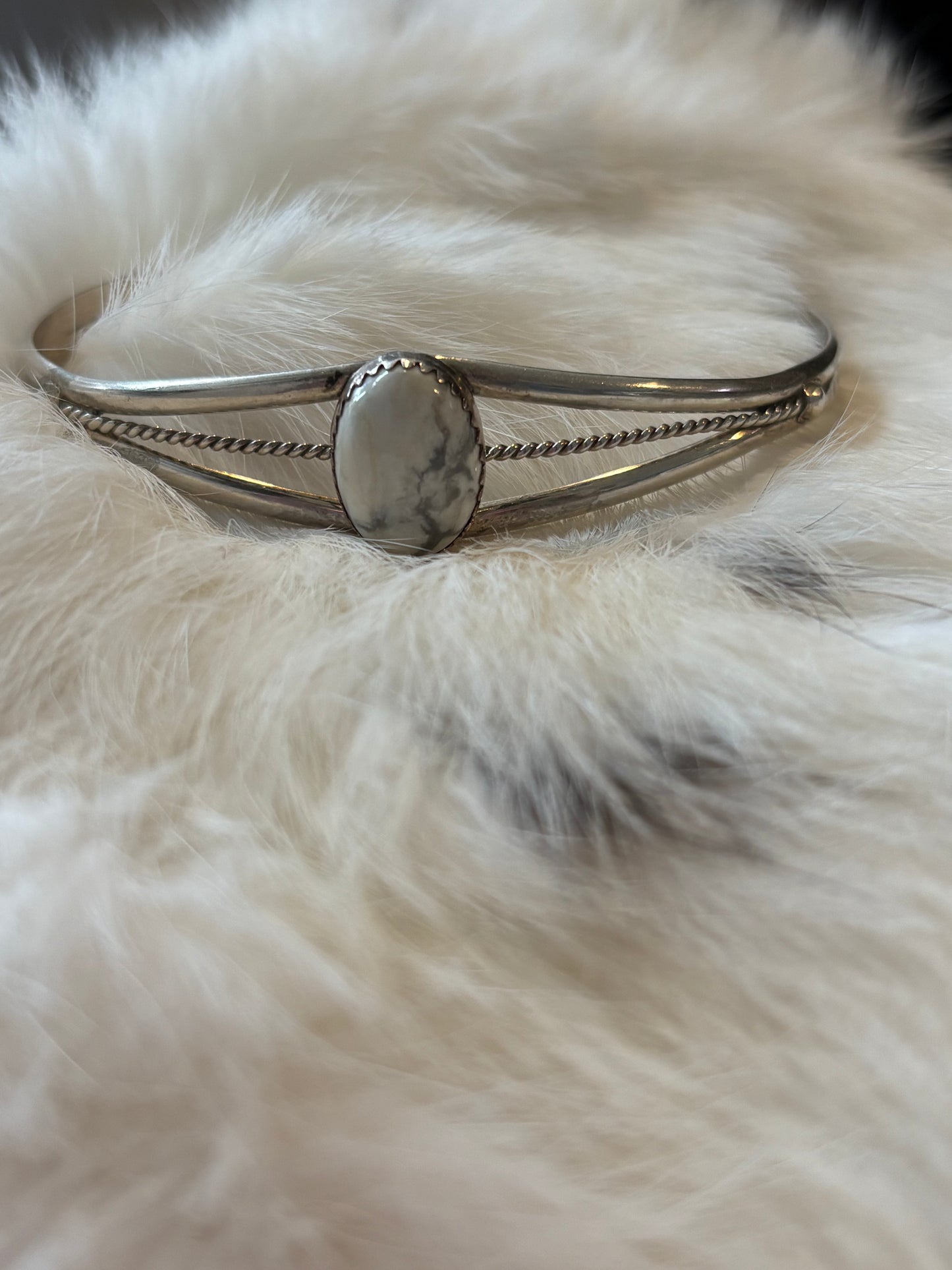 White buffalo cuff