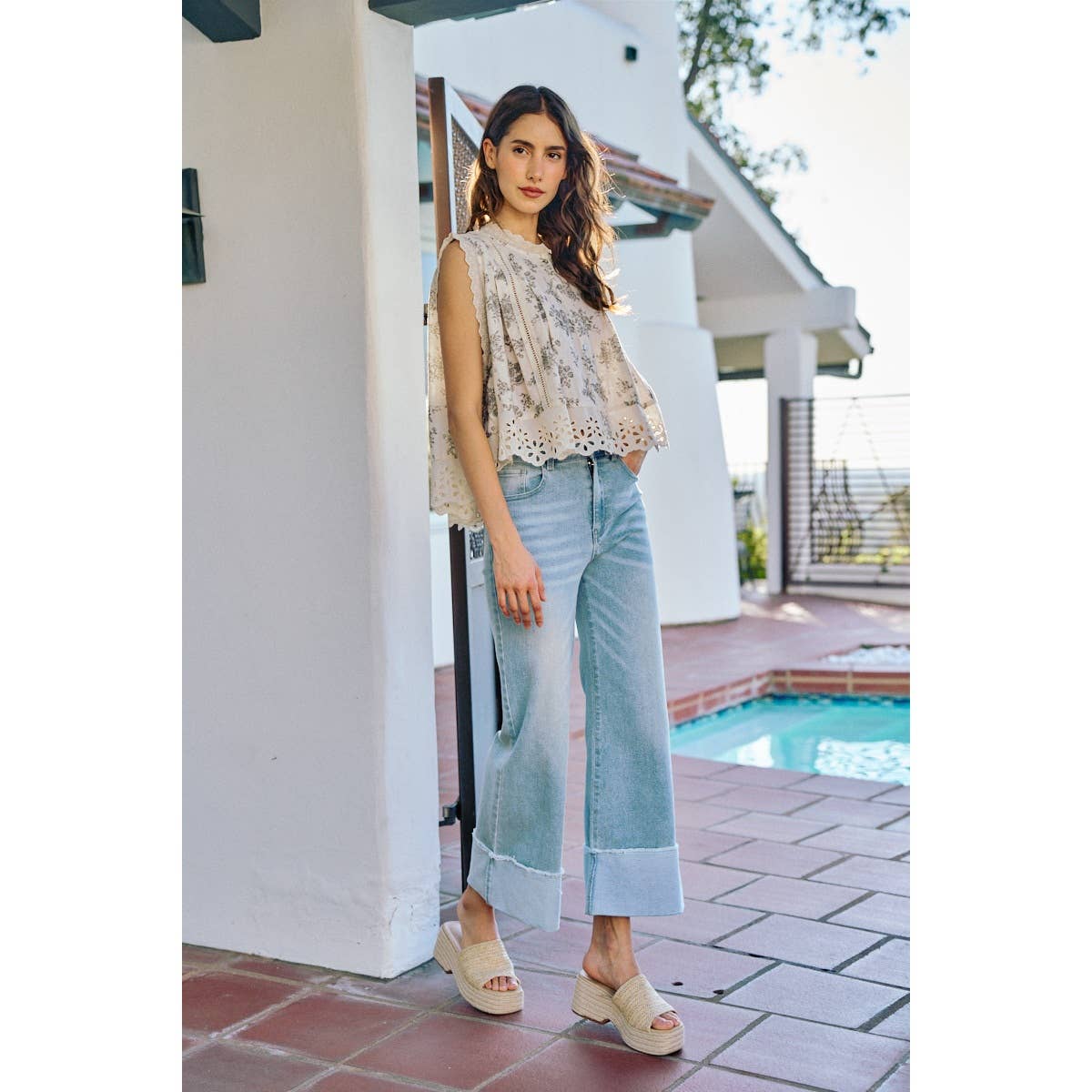 VINTAGE FLORAL BUTTON BLOUSE