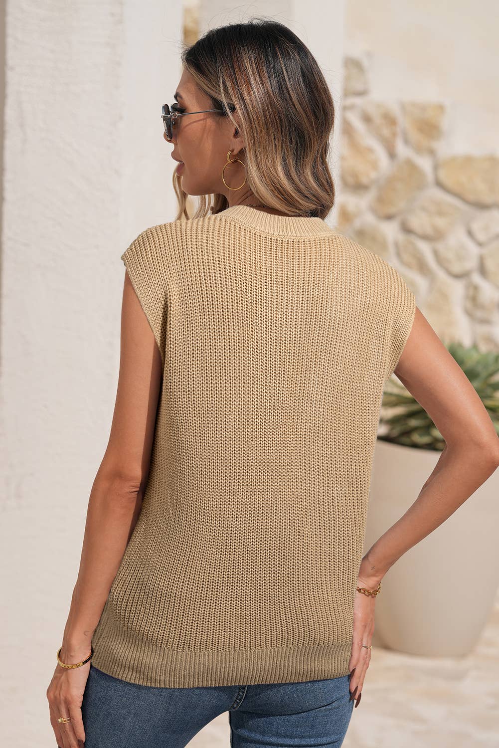 Western Cowboy Sleeveless Sweater