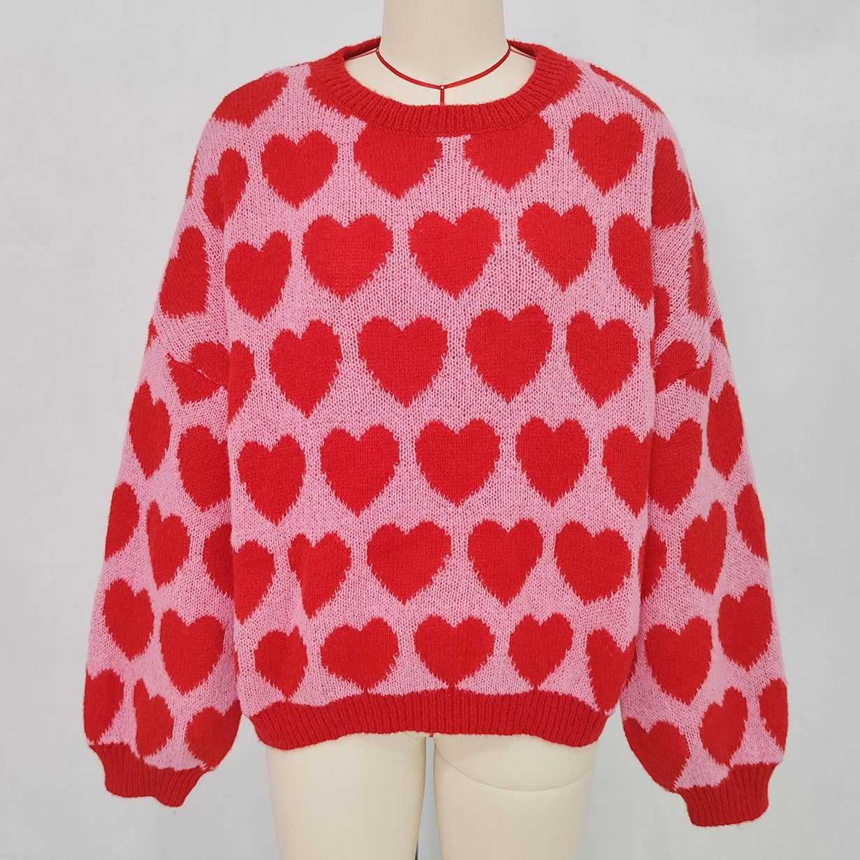 Valentines Heart Knit Sweater