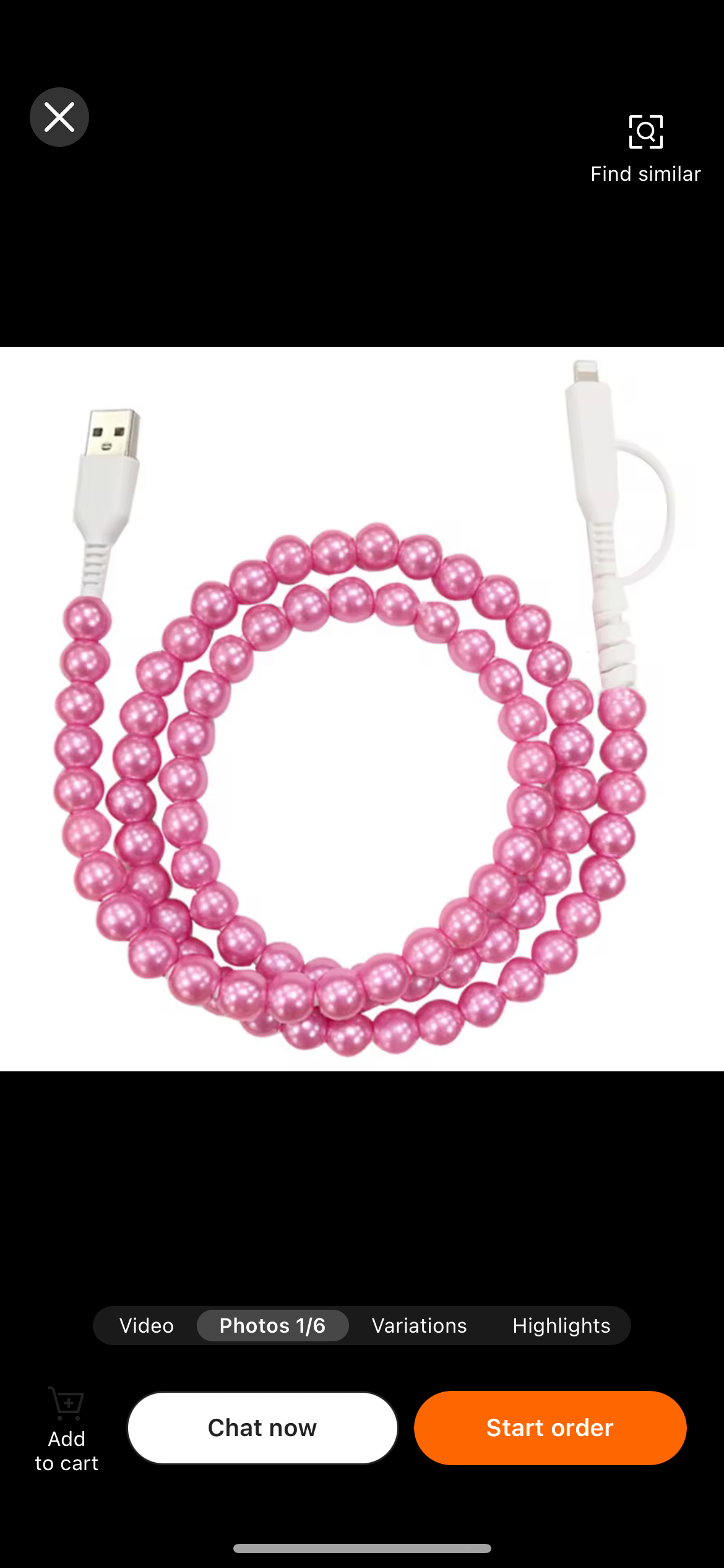 Beaded Type C/Apple Charger - 3.5ft