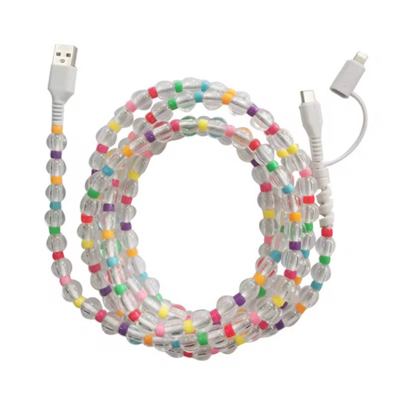 Beaded Type C/Apple Charger - 3.5ft