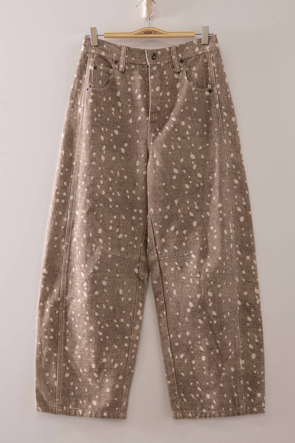 Allover Print Barrel Pants