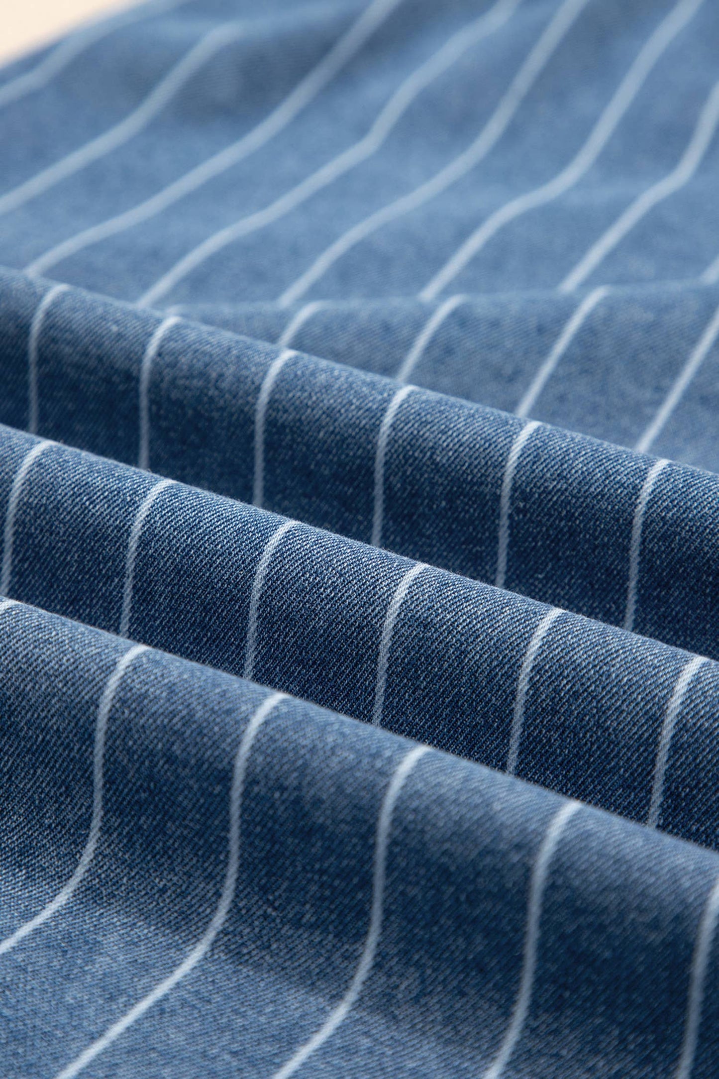 Button Pleated Drawstring Waist Casual Wide Leg Jeans